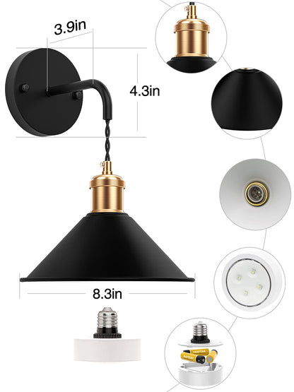 Battery Operated Wall Sconce, Wireless Wall Lights Set of 2, 13 RGB Colors Dimmable Battery Powered Wall Lamp with Remote Memory Function Auto Timer for Bedroom Living Room Hallway