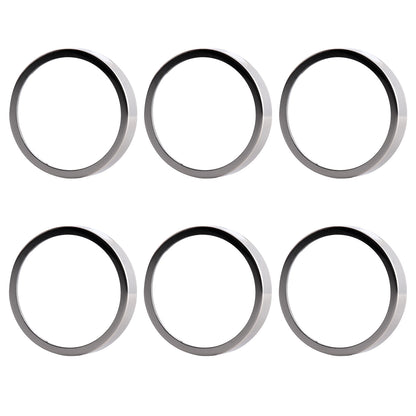 6 Pack GU10/MR16 Bulb Decorative Trim Rings, Heat Insulation Anti-Scald Protective Rings for Track Lighting, Snap-On Spring-Loaded Design (Brushed Nickel)