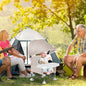 Portable Foldable Highchair for Children with Sunshade and Removable Food Tray, Pink