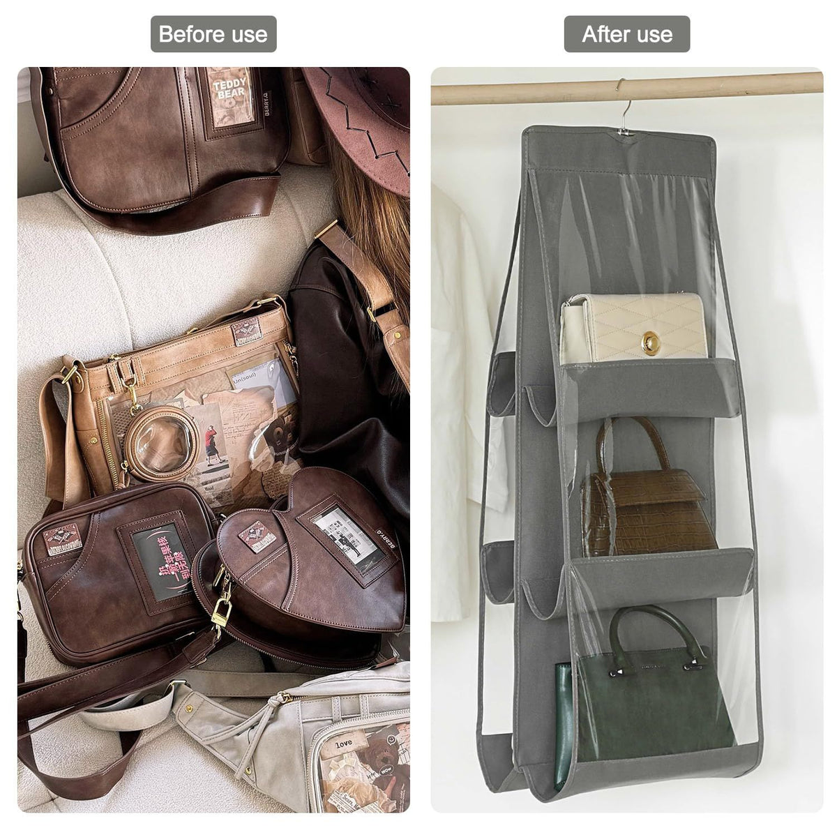 Purse Organizer for Closet,Purse Organizer Holder,Hanging Purse Storage, Handbag Storage Organizer,purse closet organizer