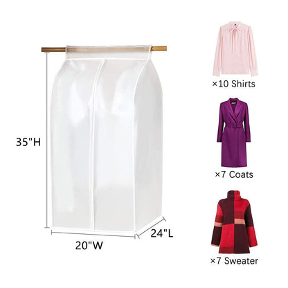 Garment Bags-proof Dust Cover Coat Hanging Clothes Storage Bag Premium Thickened Clothing Organizer Moisture-proof Dust