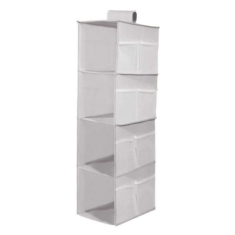 Hanging Closet Organizer and Storage 4-Shelf Shelves Wardrobe Clothes Organization Closets Shelf Multi-layer （3pcs）
