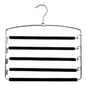 Pants Hangers Slacks Hangers 1 Pack, Swing Arm Slack Hanger, Space Saving Non-Slip Foam Padded Closet Storage Organizer for Pants Jeans Trousers Skirts Scarf Black