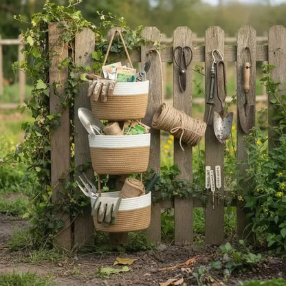 3-Tier Boho Cotton Rope Hanging Basket | No Installation, Large Capacity, Effortless Storage That Brightens Your Home