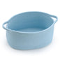 1 Piece Cotton Rope Basket with Handles Blue, 30 x 20 x 12 cm