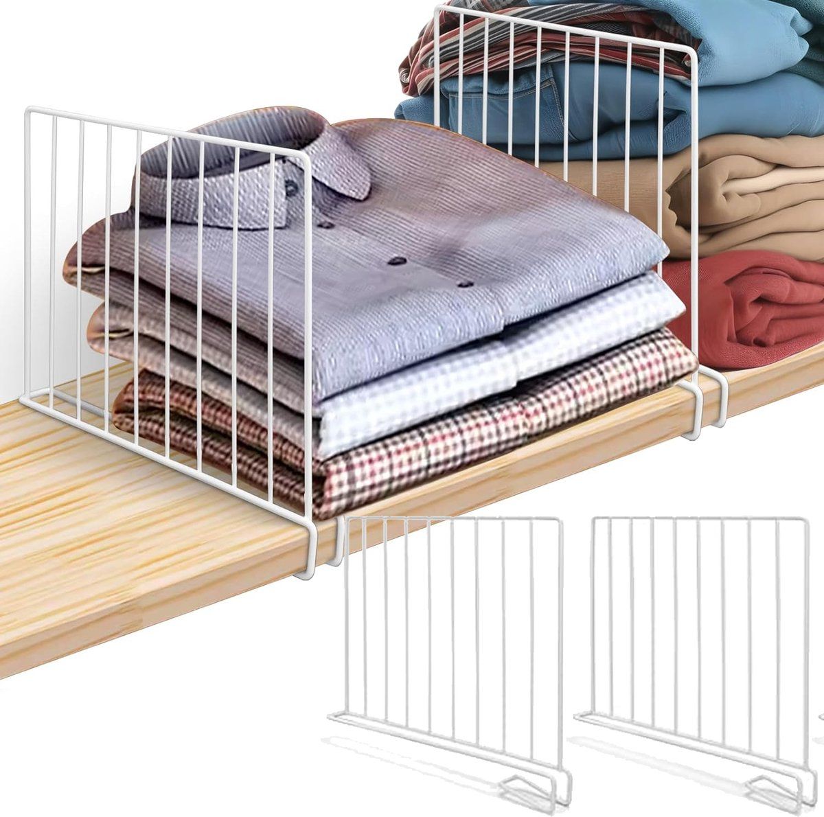 2 Pack Closet Shelf Dividers