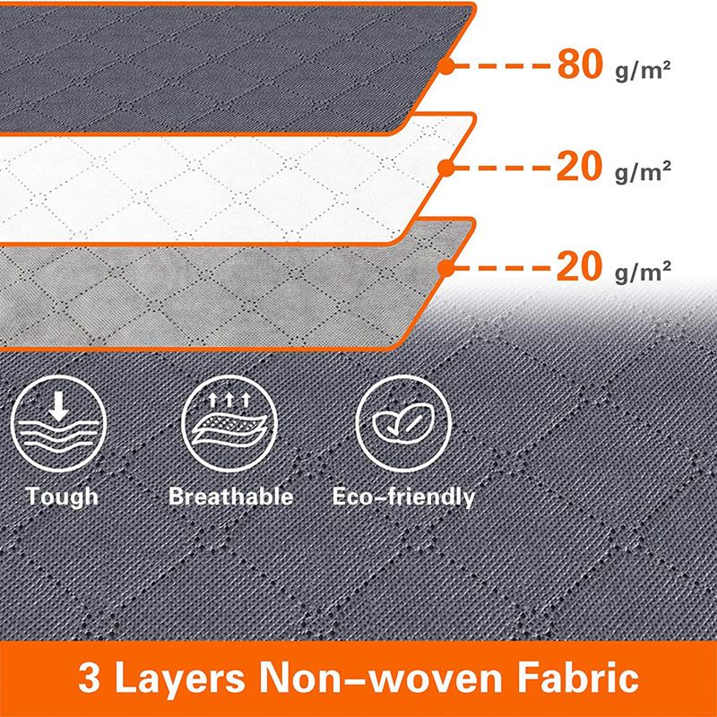 Bed Bottom Storage Bag Non-woven Fabric Sealed Dark gray transparent cover two portable Bed Storage Bag-Four Pack