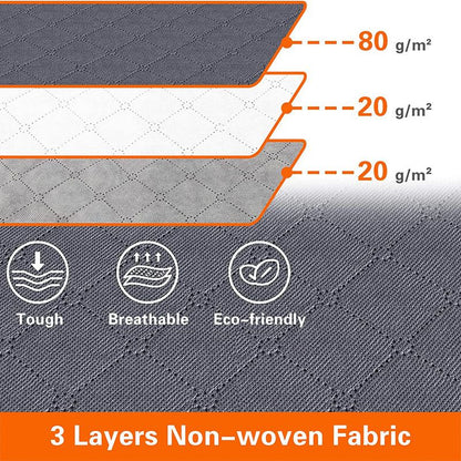 Bed Bottom Storage Bag Non-woven Fabric Sealed Dark gray transparent cover two portable Bed Bottom Storage Bag-Pack of Five