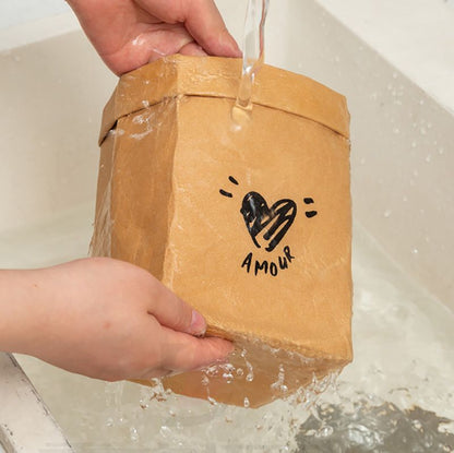 Love Dupont Paper Storage Bag Cube Large Blank S trumpet (10*10*15cm)