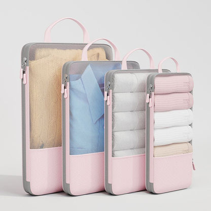 Travel Storage Bag Mu Family Expandable Compression Pink Medium size【23*12*34】