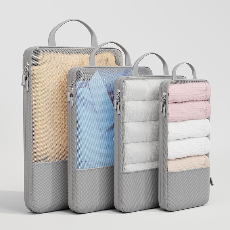 Travel Storage Bag Mu Family Expandable Compression Grey Three-piece set (small + medium + extra large)