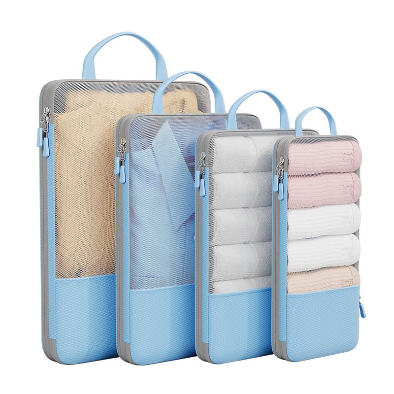 Travel Storage Bag Mu Family Expandable Compression Grey Three-piece set (small + medium + extra large)