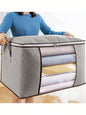 1Pc Large Capacity Non Woven Quilt Storage Bag Travel Moving Packing Bag For Clothes Luggage Seasonal Storage Organization Home Bedroom Christmas Decor Gift