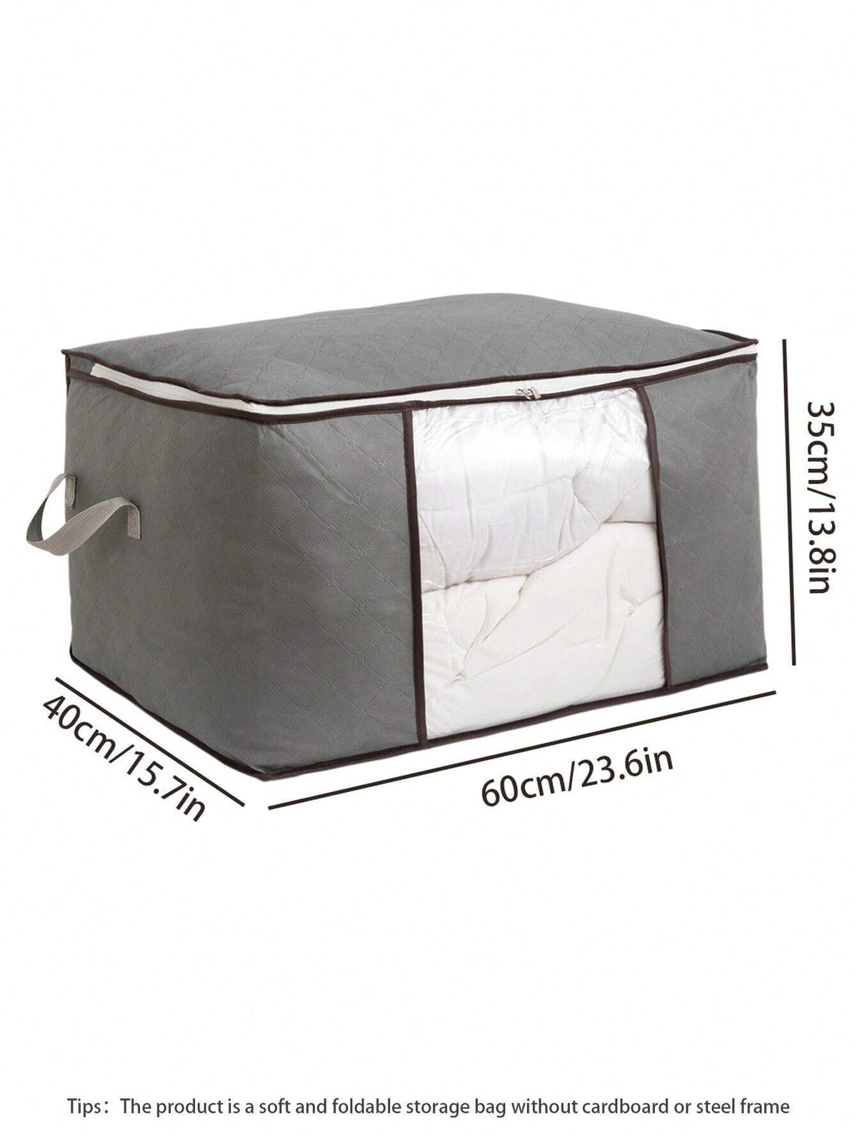 1Pc Large Capacity Non Woven Quilt Storage Bag Travel Moving Packing Bag For Clothes Luggage Seasonal Storage Organization Home Bedroom Christmas Decor Gift