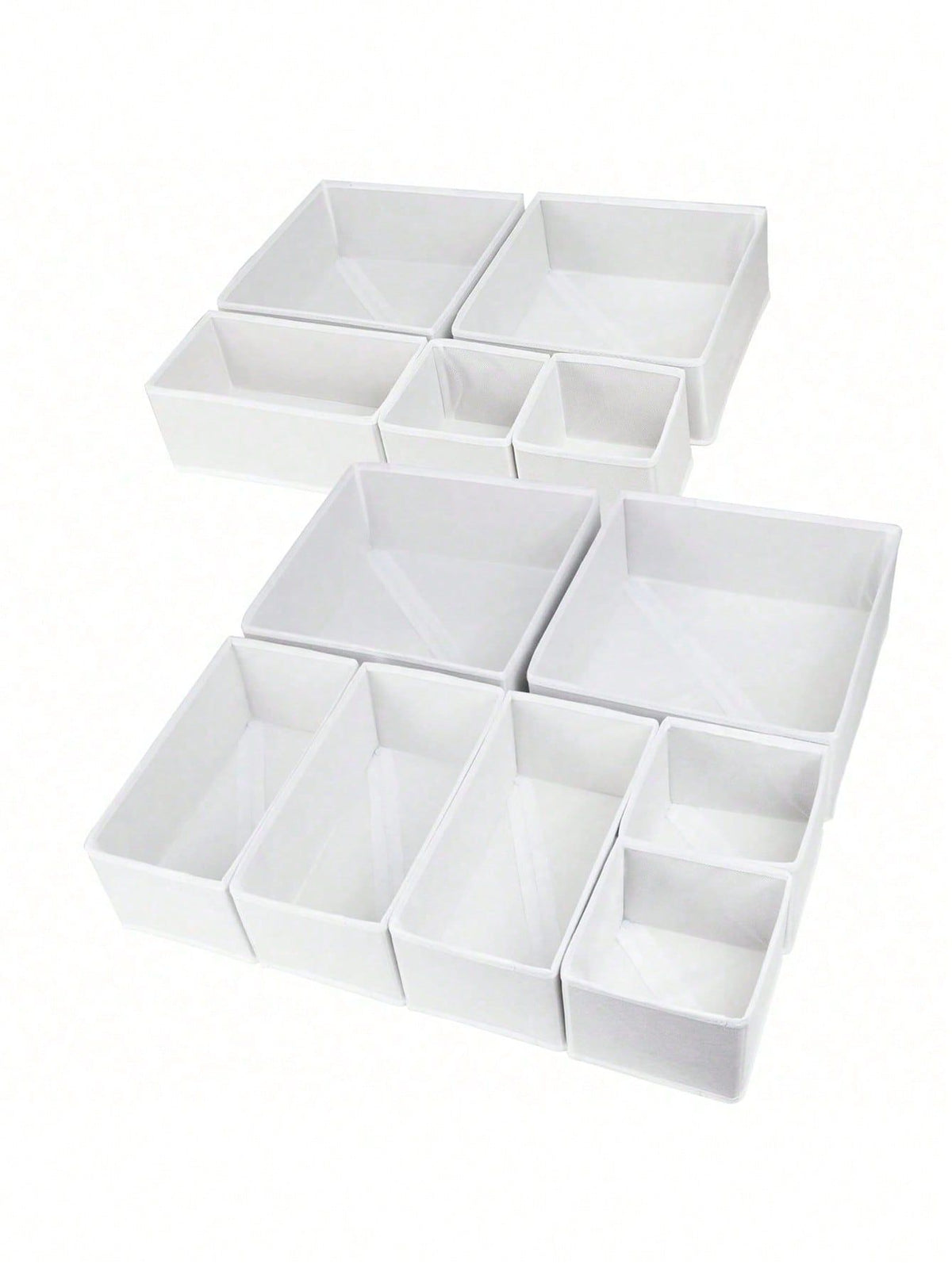 6 Packs Foldable Cloth Storage Box Closet Dresser Drawer Organizer Fabric Baskets Bins Containers Divider For Clothes Underwear Bras Socks Lingerie