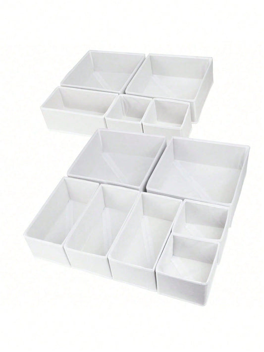 6 Packs Foldable Cloth Storage Box Closet Dresser Drawer Organizer Fabric Baskets Bins Containers Divider For Clothes Underwear Bras Socks Lingerie