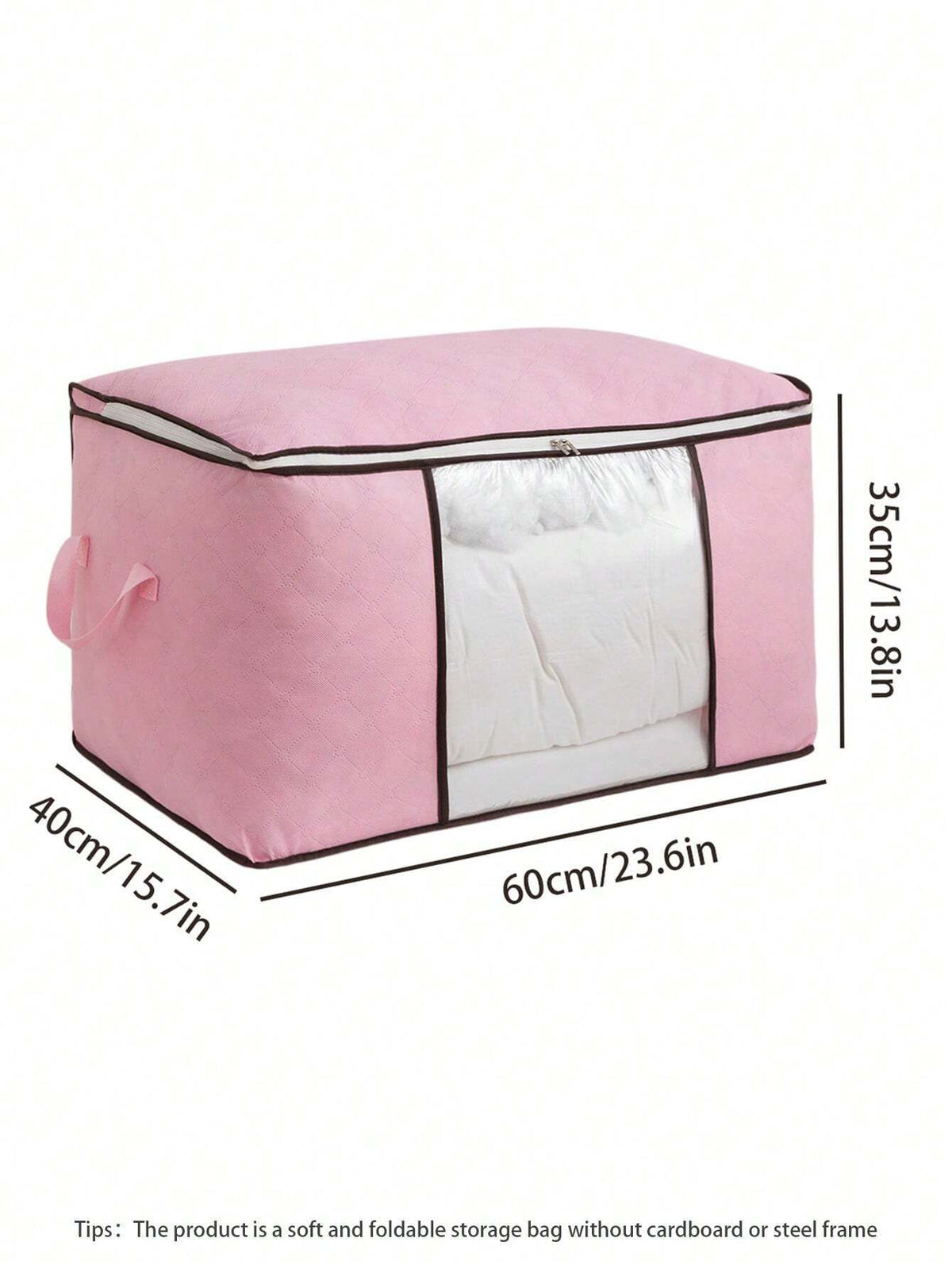 1Pc Large Capacity Non Woven Quilt Storage Bag Travel Moving Packing Bag For Clothes Luggage Seasonal Storage Organization Home Bedroom Christmas Decor Gift