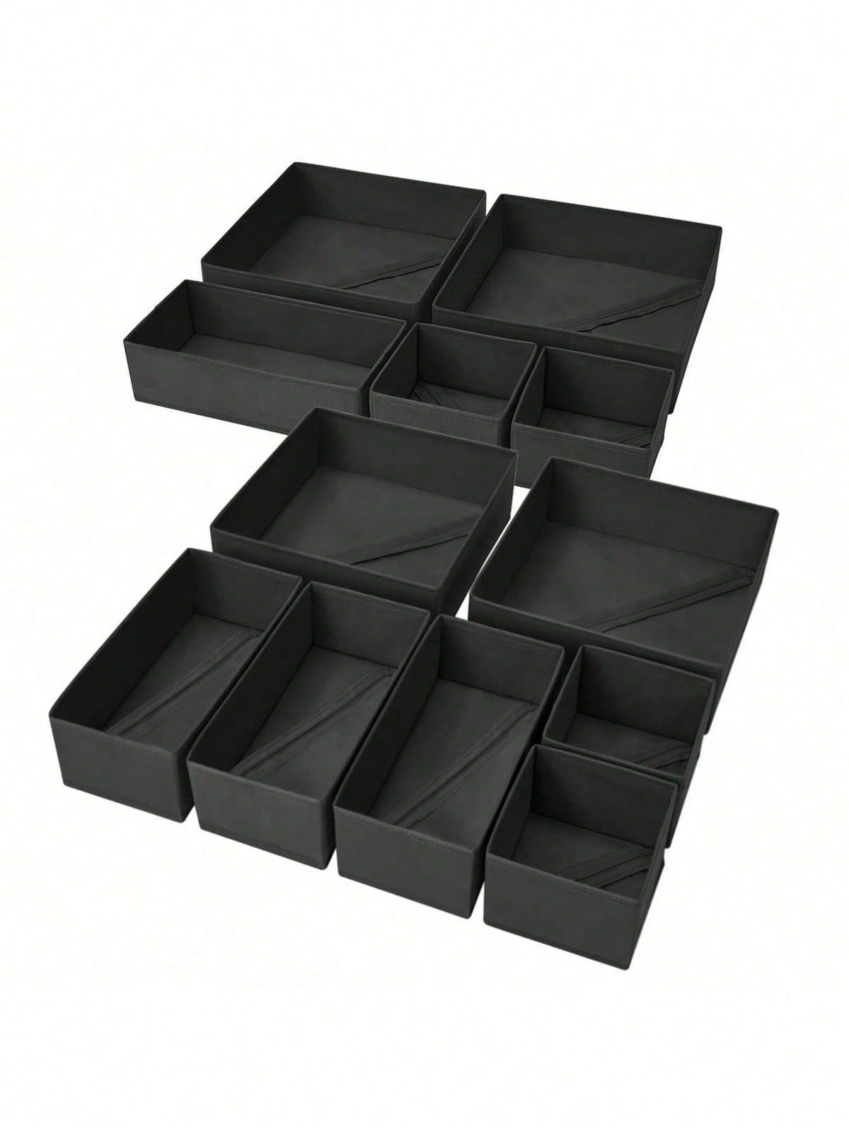 6 Packs Foldable Cloth Storage Box Closet Dresser Drawer Organizer Fabric Baskets Bins Containers Divider For Clothes Underwear Bras Socks Lingerie