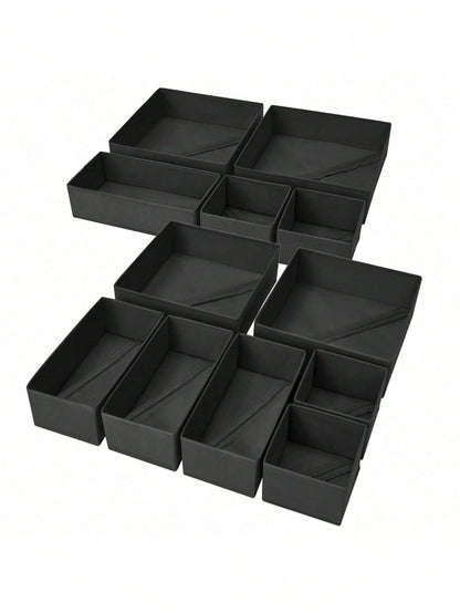 6 Packs Foldable Cloth Storage Box Closet Dresser Drawer Organizer Fabric Baskets Bins Containers Divider For Clothes Underwear Bras Socks Lingerie