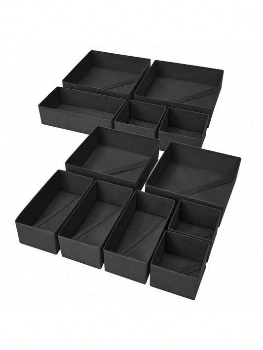 6 Packs Foldable Cloth Storage Box Closet Dresser Drawer Organizer Fabric Baskets Bins Containers Divider For Clothes Underwear Bras Socks Lingerie