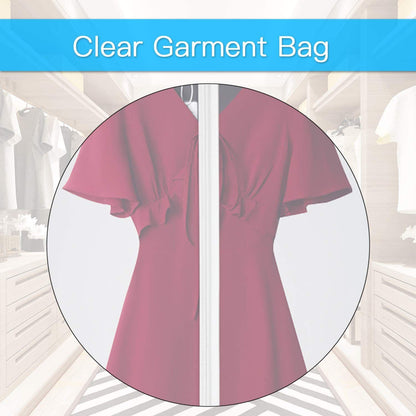 Garment Bags Dress Bag for Storage Dust-Proof Suit Protector Cover Bag with Zipper for Long Dresses, Suit Set of 10
