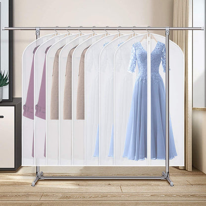 Garment Bags Dress Bag for Storage Dust-Proof Suit Protector Cover Bag with Zipper for Long Dresses, Suit Set of 10