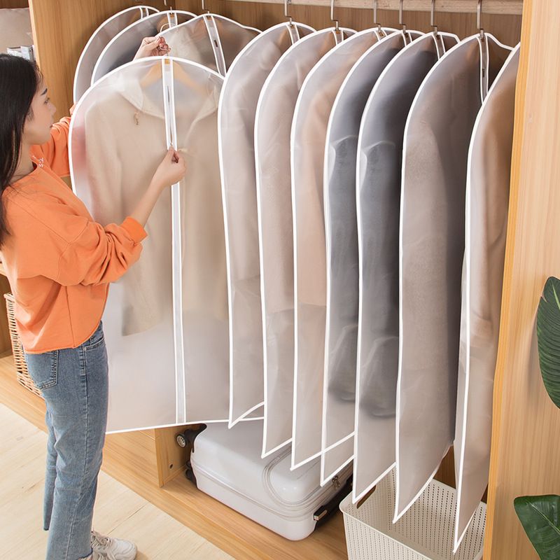 Garment Storage Bag with Zipper, Translucent, Suits, Dresses, Costumes, 5 Pcs Garment Covers Bag Seasonal Jacket & HIGH STORAGE