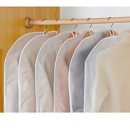 Garment Storage Bag with Zipper, Translucent, Suits, Dresses, Costumes, 5 Pcs Garment Covers Bag Seasonal Jacket & HIGH STORAGE
