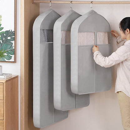 6Pcs Garment Bags for Hanging Clothes Suit Bags, Dust-Proof Clothes Cover Bag with Full-Length Zipper, Clear Hanging Garment Bag