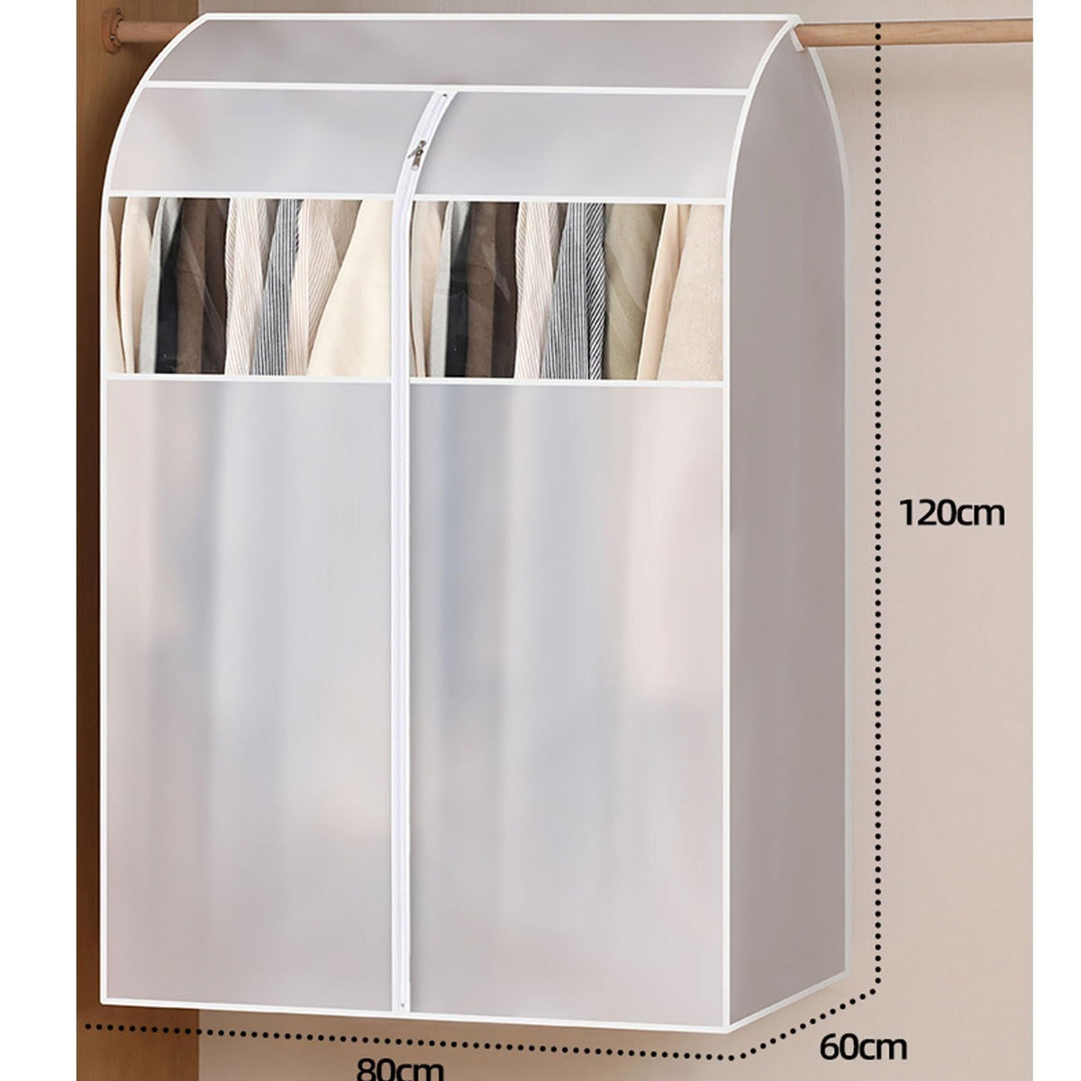 Garment Bags For Hanging Clothes, Extra Large Clear Hanging Garment Bags for Closet Storage, (Size : 120 * 80 * 60cm)