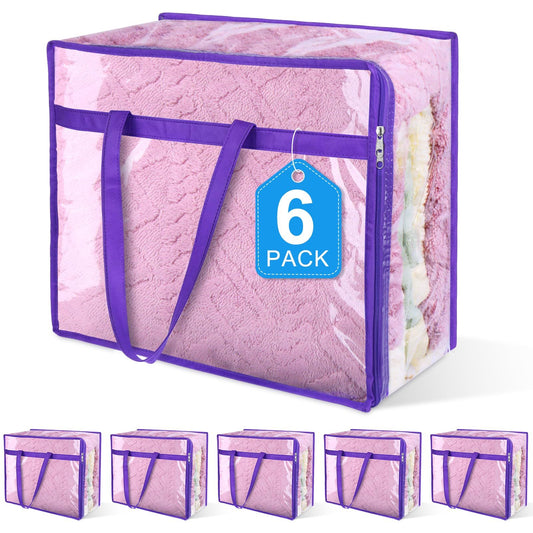 Clear Zippered Storage Bags for Clothes,40L Closet Organizers and Storage Containers Vinyl Moving Bag for Bedding, Linen