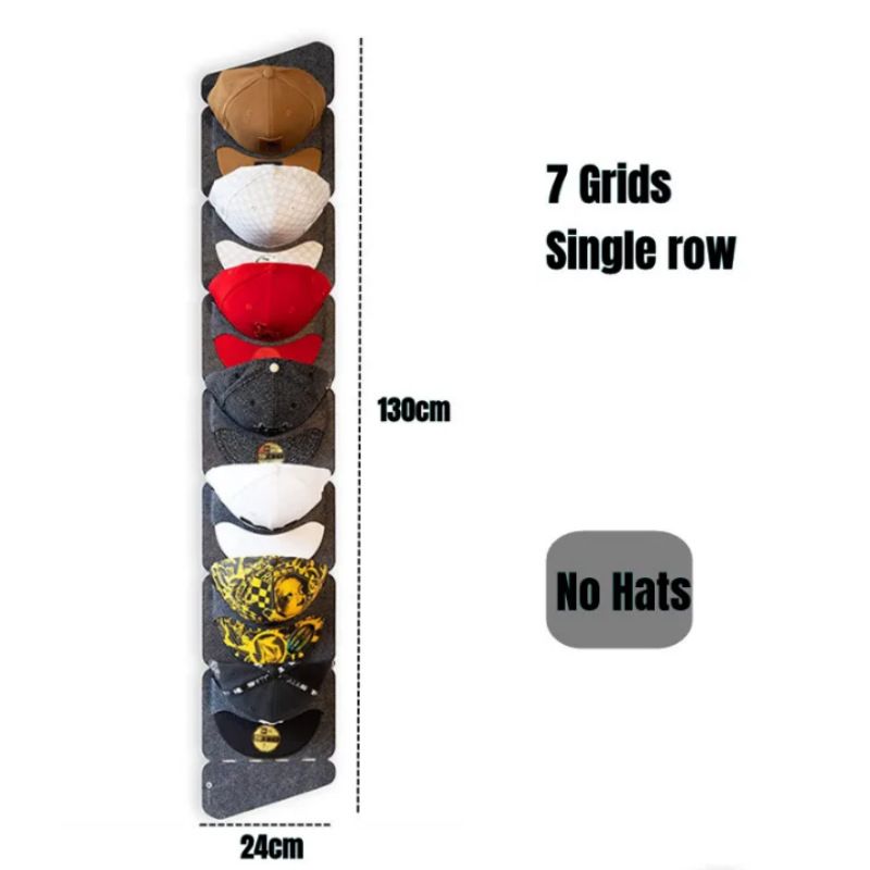 Hat Storage Hanging Bag Baseball Cap Storage Artifact Display Multi-layer Grid Daily Household Hanging Door Back Wall Felt Hanging