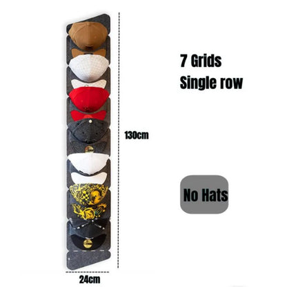 Hat Storage Hanging Bag Baseball Cap Storage Artifact Display Multi-layer Grid Daily Household Hanging Door Back Wall Felt Hanging