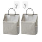 2 pc Wall Hanging Storage Bag, Hanging Organizer Bag with Sticky Hook, Wall Organizer for Dormitory Bathroom Bedroom Kitchen
