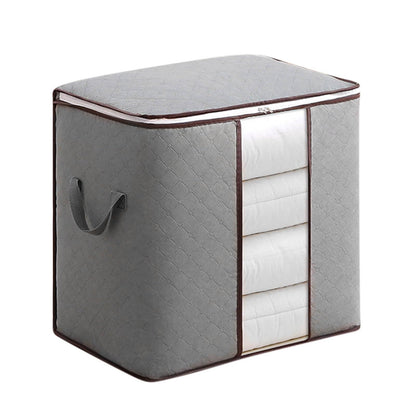 Large Capacity Clothes Storage Bag - Non-woven Clothes Quilt Storage Bag - Foldable Wardrobe Storage With Sturdy Zipper