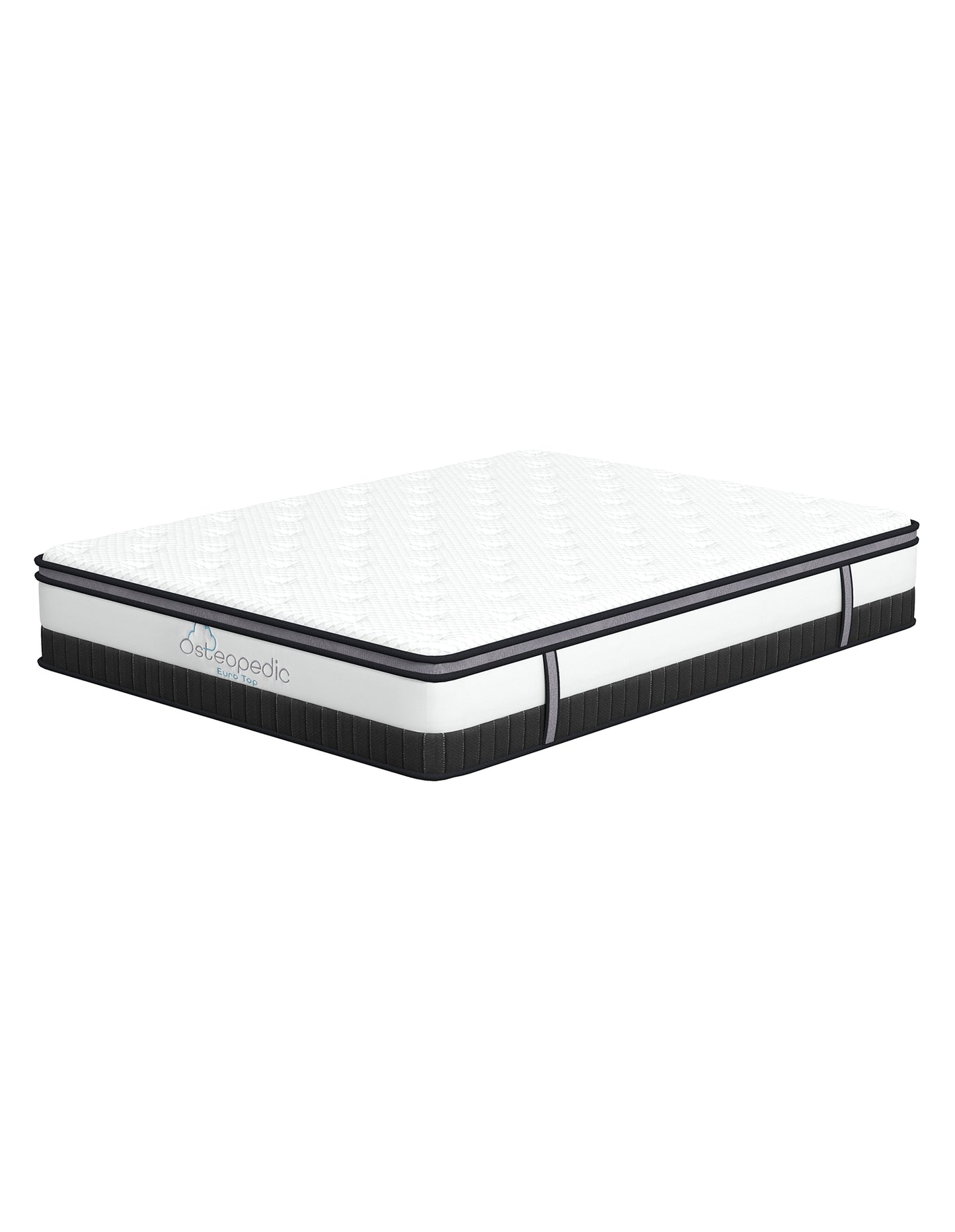 Osteopedic Euro Top Mattress Pocket Spring Medium Firm Hybrid Design Bed 30CM - King - White - Fashion > Women’s