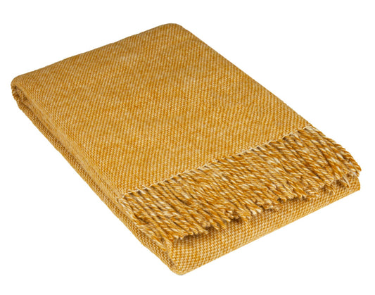 Cambridge Throw - 100% NZ Wool - Mustard - Home & Garden > Decor
