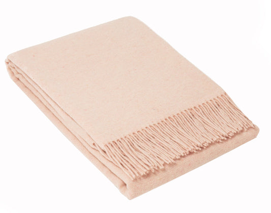 Oxford Throw - Merino Wool Blend - Blush - Home & Garden > Decor