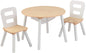 Round Table and 2 Chair Set for children (White Natural) - Baby & Kids > Kid’s Furniture