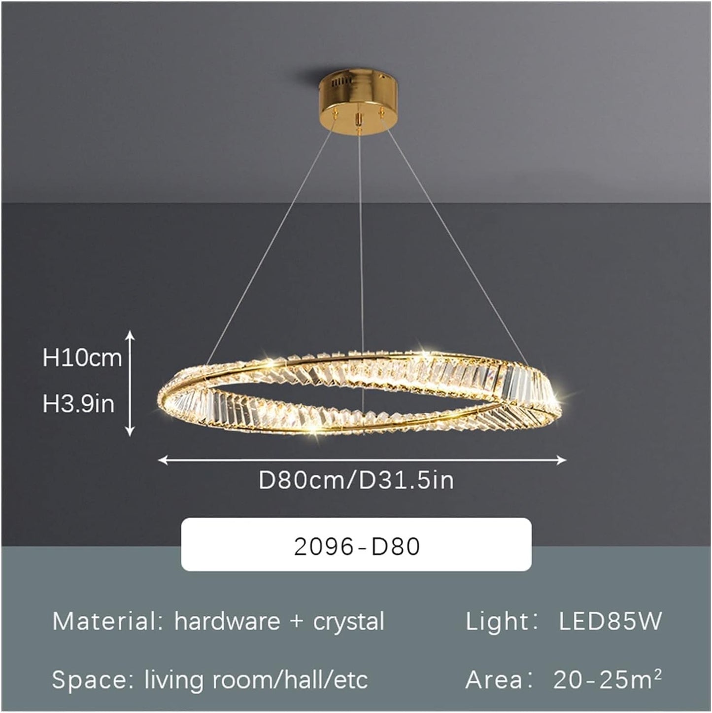 Modern Crystal Flushmount Chandeliers Remote Control Home & Garden > Lighting > Lighting Accessories