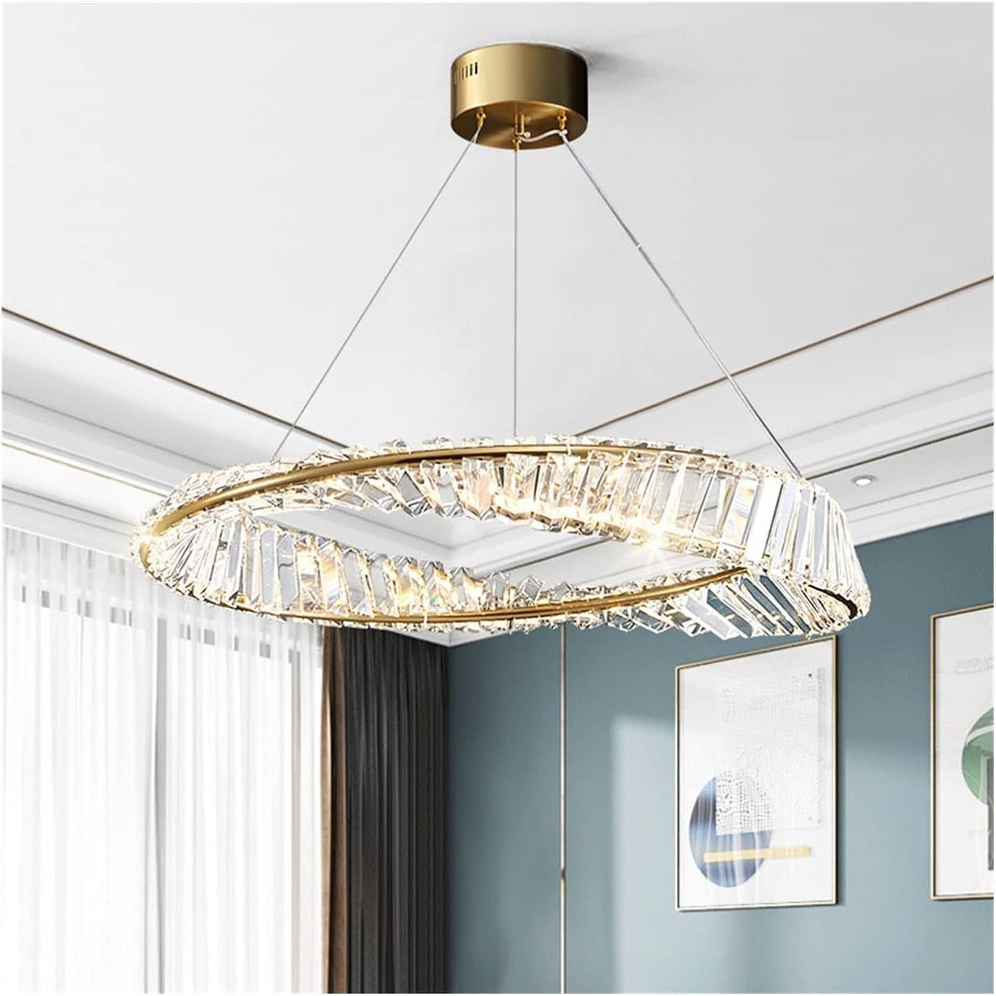 Modern Crystal Flushmount Chandeliers Remote Control Home & Garden > Lighting > Lighting Accessories