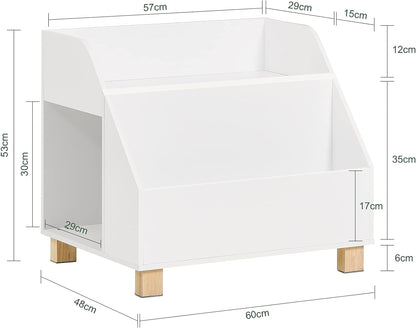 Kids Storage Bookcase 3 Compartments White Baby & Kids > Kid’s Furniture > Kid’s Bookcases & Shelves