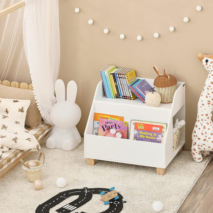 Kids Storage Bookcase 3 Compartments White Baby & Kids > Kid’s Furniture > Kid’s Bookcases & Shelves