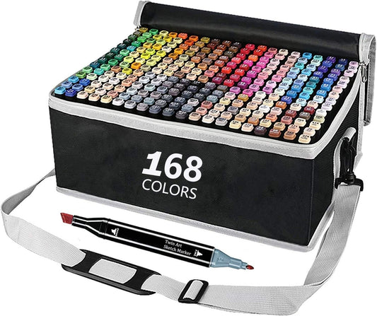 168 Colours Graffiti Pen Permanent Marker Pens Set for Adults and Children - Home & Garden > Hobbies