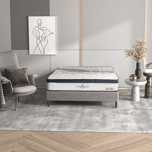 Boutique Queen Mattress 7 zone Pocket Spring Memory Foam - Furniture > Mattresses > Mattress Toppers