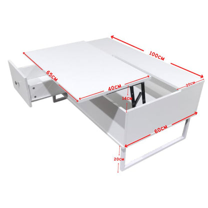 Lift Up White Coffee Table With Storage - Furniture > Living Room > Coffee Tables