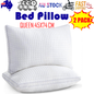 2xQueen Quality Pillows Cotton Hotel Adjustable Home Pillows Down Alternative Pillows - Home & Garden > Bedding >