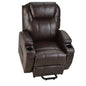FORTIA Electric Massage Lift Recliner Chair Faux Leather 8 Point Massage Heating Dark Crimson Furniture > Bar Stools &