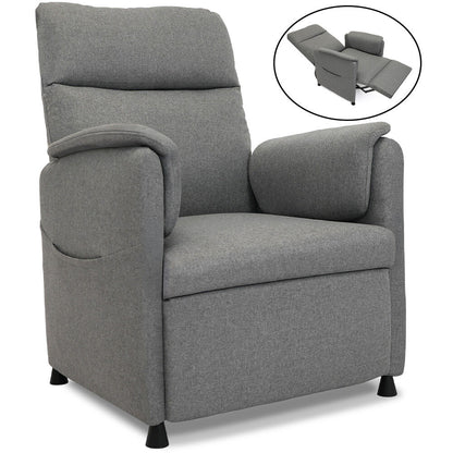 FORTIA Electric Armchair Recliner Single Fabric Chair Grey - Furniture > Bar Stools & Chairs > Arm Chairs & Recliners