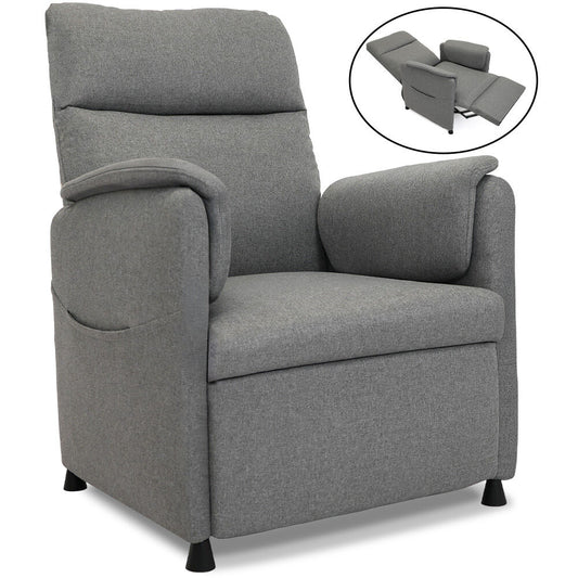 FORTIA Electric Armchair Recliner Single Fabric Chair Grey - Furniture > Bar Stools & Chairs > Arm Chairs & Recliners